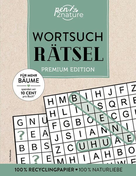 Wortsuchrätsel I Premium Edition I hochwertiger Knobelspaß von Pen2Nature