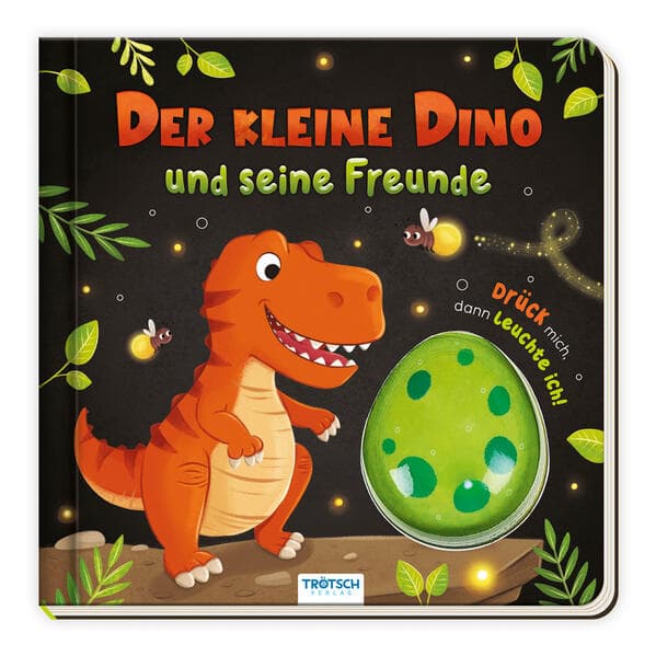 TRÖTSCH - Pappenbuch Leuchtbuch Der kleine Dino und seine Freunde| Ab 2 Jahren