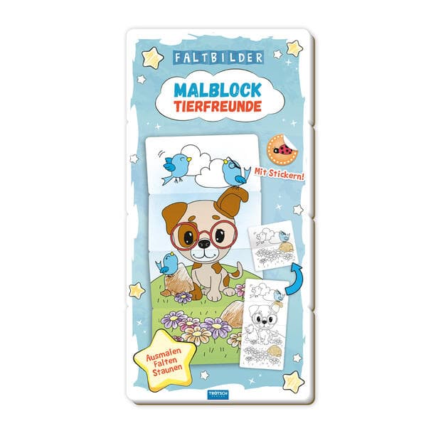 TRÖTSCH - Malbuch Faltbilder Malblock Tierfreunde