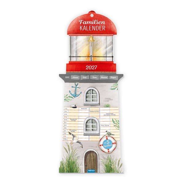 TRÖTSCH - Formkalender Familienkalender Leuchtturm 2027