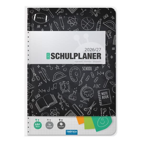 TRÖTSCH - Schulplaner Schwarz 26/27
