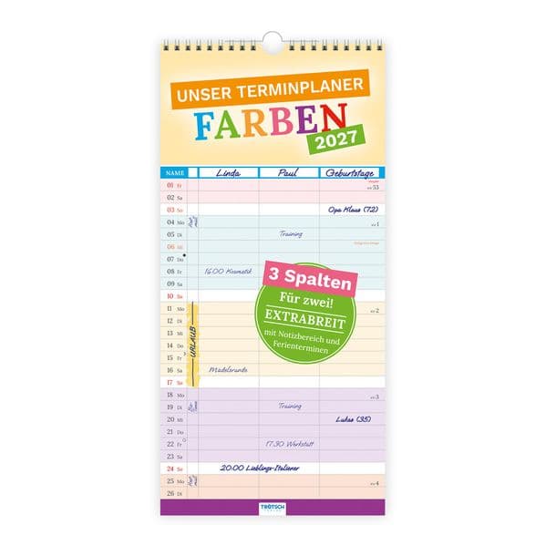 TRÖTSCH - Unser Terminplaner Farben 2027