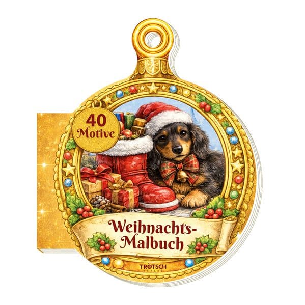 TRÖTSCH - Malbuch Weihnachts-Malbuch Kugelform| Ab 3 Jahren