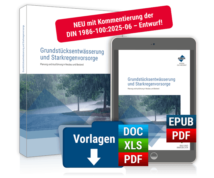 Grundstücksentwässerung und Starkregenvorsorge