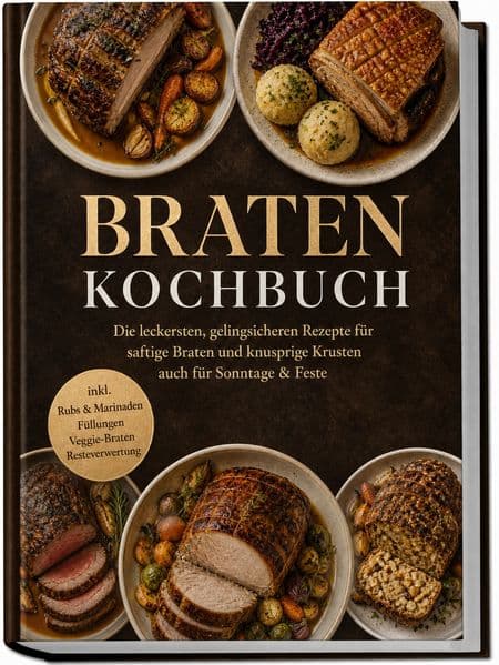 Braten Kochbuch: Die leckersten, gelingsicheren Rezepte für saftige Braten und knusprige Krusten - auch für Sonntage & Feste - inkl. Rubs & Marinaden, Füllungen, Veggie-Braten, Resteverwertung