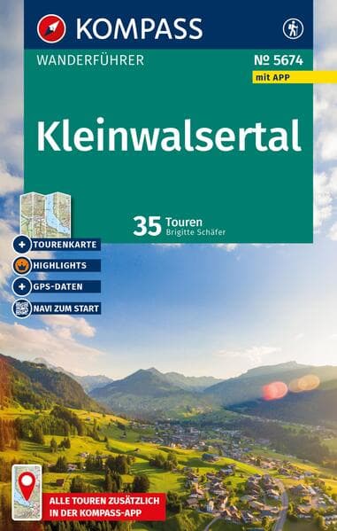 KOMPASS Wanderführer Kleinwalsertal, 35 Touren mit Extra-Tourenkarte
