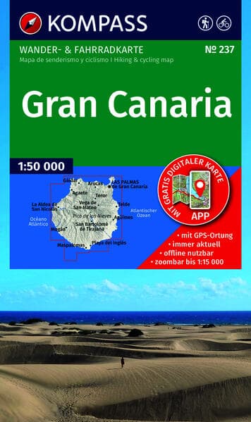KOMPASS Wanderkarte 237 Gran Canaria 1:50.000