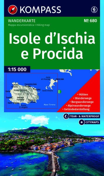 KOMPASS Wanderkarte 680 Isole d' Ischia e Procida 1:15.000