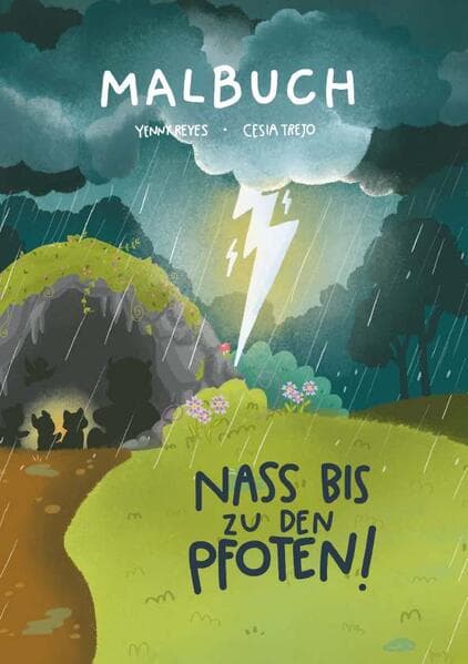 Malbuch - Nass bis zu den Pfoten!