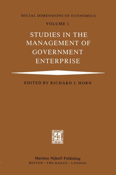 Studies in the Management of Government Enterprise