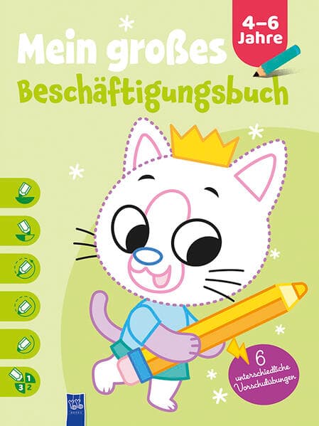 Mein großes Beschäftigungsbuch 4-6 Jahre (Cover Katze)