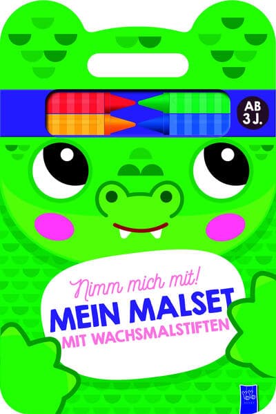 Nimm mich mit: Mein Malset mit Wachsmalstiften 3+ (Cover Krokodil)
