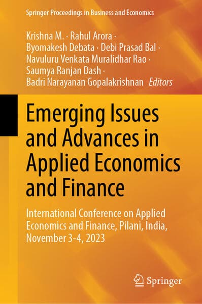 Emerging Issues and Advances in Applied Economics and Finance