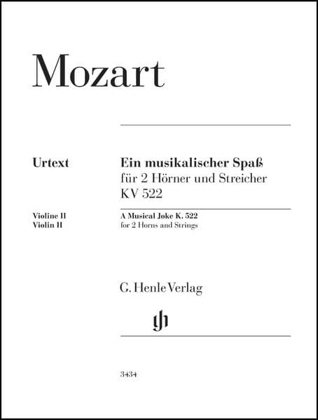 Wolfgang Amadeus Mozart - Ein musikalischer Spaß KV 522 für 2 Hörner in F und Streicher
