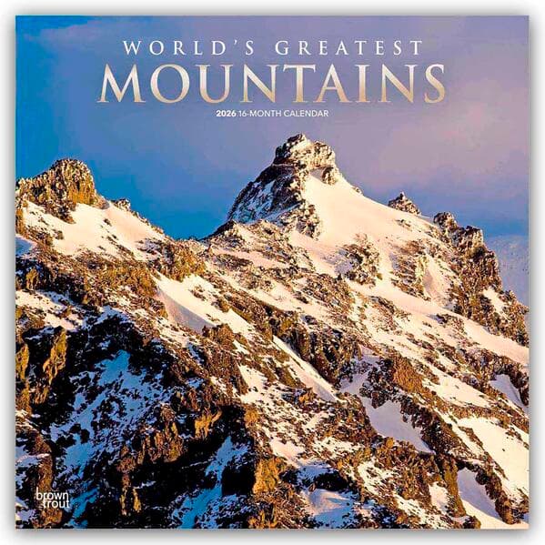 World Greatest Mountains - Die größten Berge der Welt 2026 - 16-Monatskalender