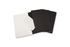 Moleskine Cahier Journal (Set of 3), Large, Ruled, Black, Soft Cover (5 x 8.25)