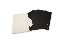 Moleskine Cahier Journal (Set of 3), Extra Large, Plain, Black, Soft Cover (7.5 x 10)