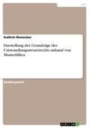 Darstellung der Grundzüge des Umwandlungssteuerrechts anhand von Musterfällen