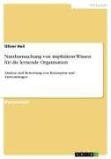 Nutzbarmachung von implizitem Wissen für die lernende Organisation