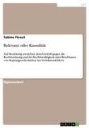 Relevanz oder Kausalität