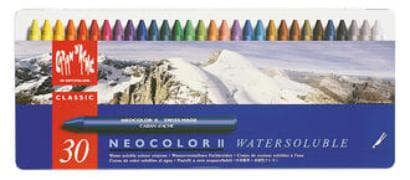 CARAN D'ACHE Neocolor(TM) II watersoluble Wax in Metallschachtel, 30 Farben