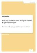 Vor- und Nachteile eines Bezugsrechtes bei Kapitalerhöhungen