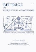Beiträge zur Rudolf Steiner Gesamtausgabe, Heft 108