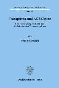 Transparenz und AGB-Gesetz