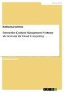 Enterprise-Content-Management-Systeme als Leistung im Cloud Computing