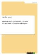 Opportunités d'affaires et création d'entreprise. Le milieu échangiste