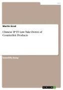 Chinese IP IT Law. Take-Down of Counterfeit Products