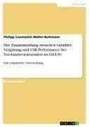 Der Zusammenhang zwischen variabler Vergütung und CSR-Performance bei Vorstandsvorsitzenden im DAX30