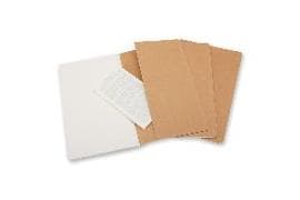 Moleskine Cahier Journal (Set of 3), Large, Plain, Kraft Brown, Soft Cover (5 x 8.25)