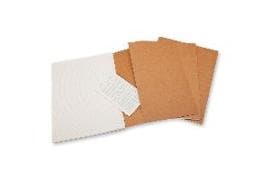 Moleskine Cahier Journal (Set of 3), Extra Large, Ruled, Kraft Brown, Soft Cover (7.5 x 10)