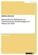 Bilanzpolitische Maßnahmen zur Verbesserung der Kreditwürdigkeit im Rahmen des HGB