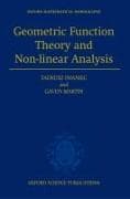 Geometric Function Theory and Non-linear Analysis