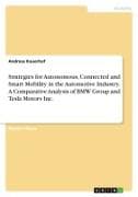 Strategies for Autonomous, Connected and Smart Mobility in the Automotive Industry. A Comparative Analysis of BMW Group and Tesla Motors Inc
