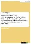 Empirischer Vergleich der Leitzinsentwicklung der Federal Reserve Bank mit der Preisentwicklung der Collateralized Debt Obligations im Zeitraum der amerikanischen Immobilien- und Finanzkrise
