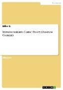 Introduction into Game Theory (Business Context)