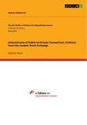 Determinants of Public-to-Private Transactions. Evidence from the London Stock Exchange