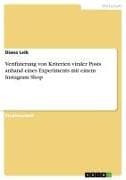 Verifizierung von Kriterien viraler Posts anhand eines Experiments mit einem Instagram Shop