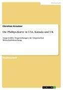 Die Phillips-Kurve in USA, Kanada und UK