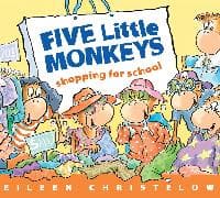Five Little Monkeys Shopping for School Board Book