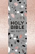 NIV Pocket Rose Gold Terrazzo Soft-tone Bible with Zip