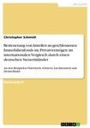 Besteuerung von Anteilen an geschlossenen Immobilienfonds im Privatvermögen im internationalen Vergleich durch einen deutschen Steuerinländer