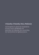 NKJV Bible Journal - 1-2 Timothy, Titus, Philemon, Paperback, Comfort Print