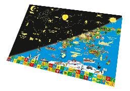 Carte du monde phosphorescente, français (Poster)