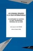 Les opinions séparées à la cour internationale