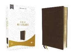 RVR60, Santa Biblia Mi Legado, Leathersoft, Café, Una Columna, Interior a dos colores, Comfort Print