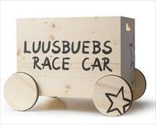 Spielzeugkiste mit Rädern Race Car